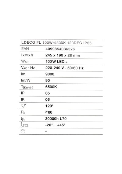 Osram Ldeco Fl 100 Watt Led Projektör Beyaz Işık