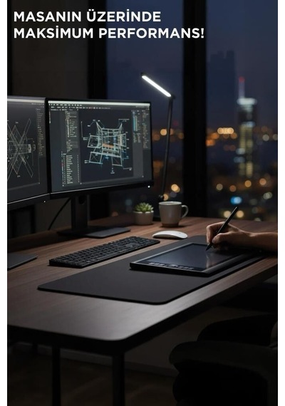 Premium Oyuncu Klavye Fare Altlığı 300 800mm Siyah Ofis Gereci Bilgisayar Altı