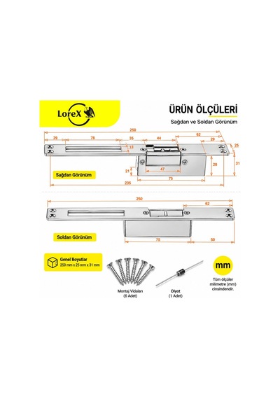 Lorex LR-ES12SC Elektrikli Kilit Karşılığı - Basaç