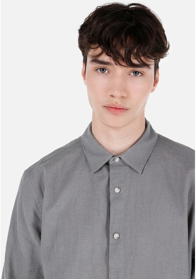 Colin's Colins Normal Kesim Shirt Yaka Cepsiz Yeşil Erkek Uzun Kol Gömlek Cl1068759 Cl1068759 Q1.v1 Kha Haki