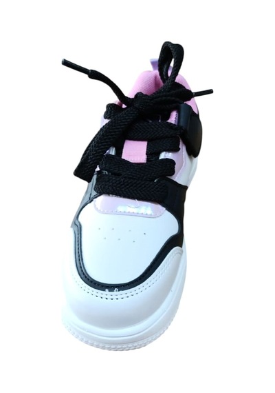 Cool Megan Kız Çocuk Bağcıklı Sneaker Spor Ayakkabı Beyaz / Lila Sedef