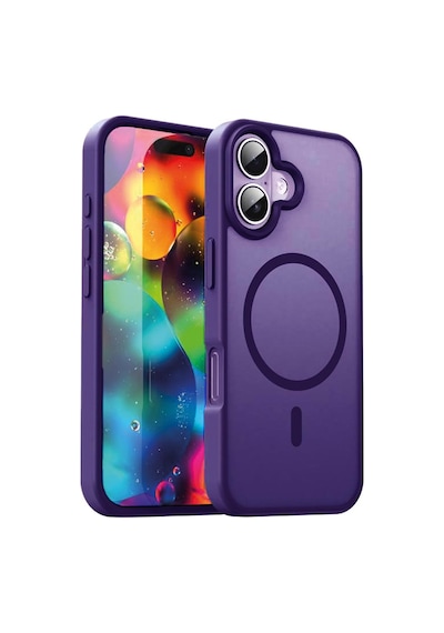 Güçlü Manyetik Telefon Kılıfı, Mag-safe İle Uyumlu Askeri Düzey Düşme Koruması Güçlü Silikon Kenarlar İnce Yarı Saydam Mat Koruyucu Kılıf Mor, Apple iPhone Uyumlu 17 Sku: Zeusb0fcmpfy9m 1