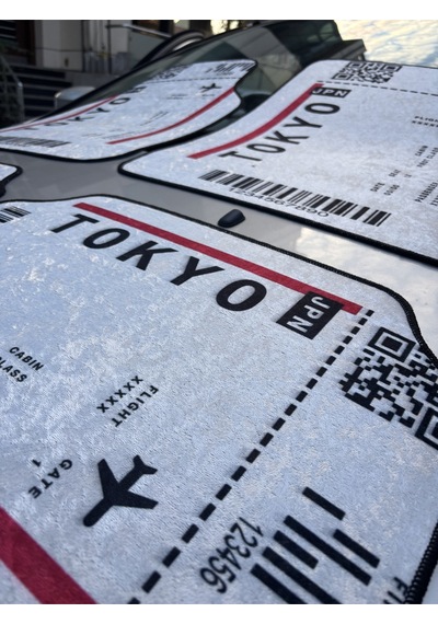 Lüx Oto Halı Paspas Desenli Yıkanabilir Unıversal Her Araca Uyumlu Tokyo