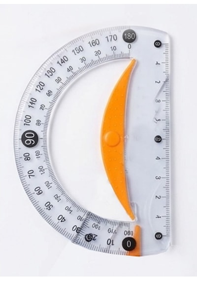 Dayanıklı Açı Ölçer 12 Cm 1 Adet Plastik İletki Şeffaf Geometri Matematik Çizim Ölçme Seti Okul Ders