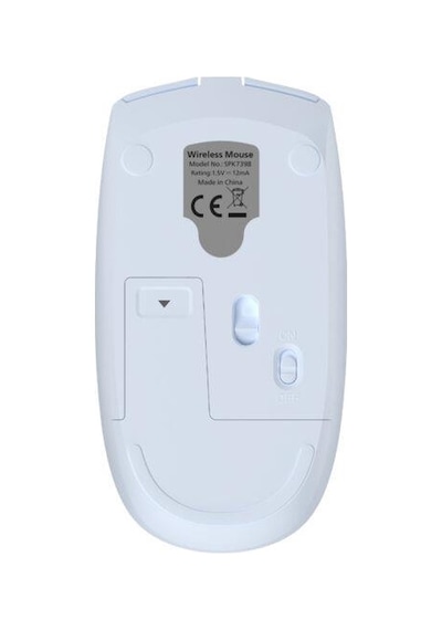 Philips Uyumlu  Spk7398j Kablosuz 1600dpı Sessiz Optik Mouse Açık Mavi Diğer