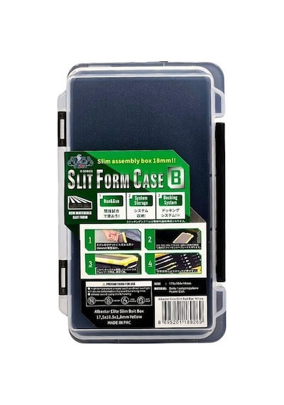 Albastar Elite Slit Form Case B Balıkçı Kutusu Siyah