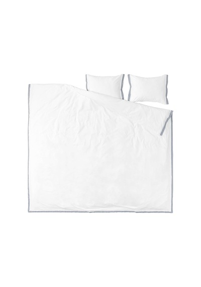 Tåtelsmygare Nevresim Ve 2 Yastık Kılıfı, 200x200/50x60 Cm, Beyaz/mavi Çok renkli