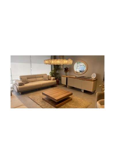 Modern Petra Orta Sehpa Ceviz % 100 Mdf Gri Gri
