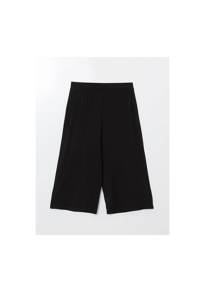 LC Waikiki Lcwaıkıkı Classic Beli Lastikli Kadın Kapri New Black