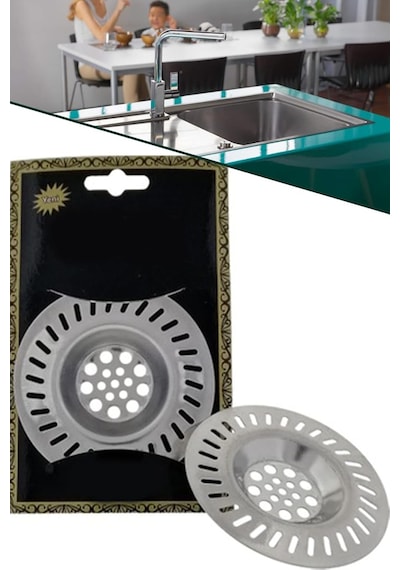Paslanmaz Çelik Lavabo Süzgeci Tıkama Önleyici Seyyar Evye Süz 1410