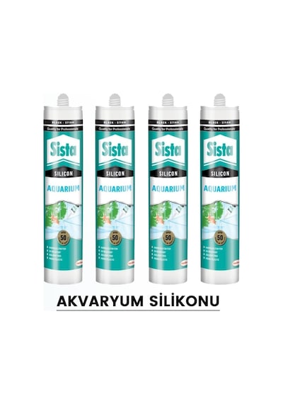 Sista Şeffaf Akvaryum Silikonu 310 Ml Henkel (4 Adet) Şeffaf