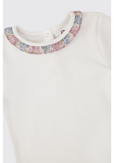 Panço Liberty Kumaş Çiçek Desenli Yenidoğan Body Krem 5621GN03006