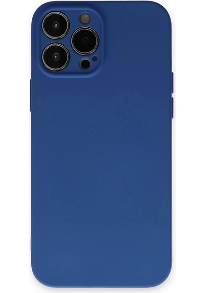 Durukar Apple Uyumlu iPhone 13 Pro Kılıf Nano İçi Kadife Silikon - Lacivert