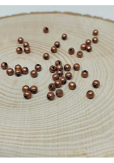 Bakır Renk Metal Ara Malzeme 4mm/100 Adet