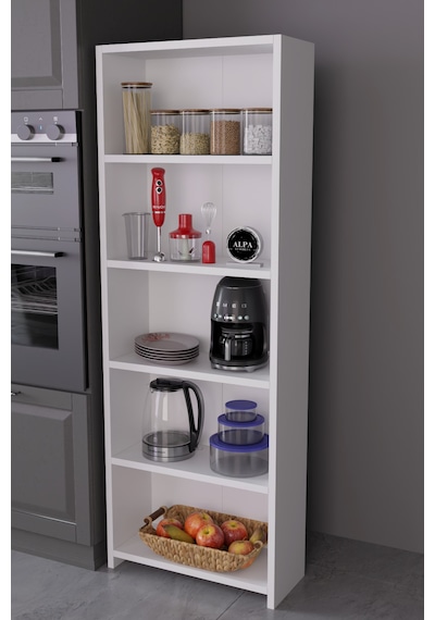 5 Raflı Mutfak Rafı 150 Cm Kiler Rafı, Kahve Köşesi Organizer Ve Çok Amaçlı Raf,mutfak Dolabı Beyaz 5 Raflı Mutfak Rafı 150 Cm Kiler Rafı, Kahve Köşesi Organizer Ve Çok Amaçlı Raf,mutfak Dolabı Beyaz