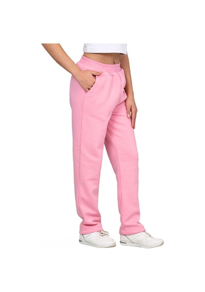Erdem Kıds Kız Çocuk 3 İplik Şardonlu İçi Pamuklu Okul Eşofman Altı Pantolon Pembe Pembe