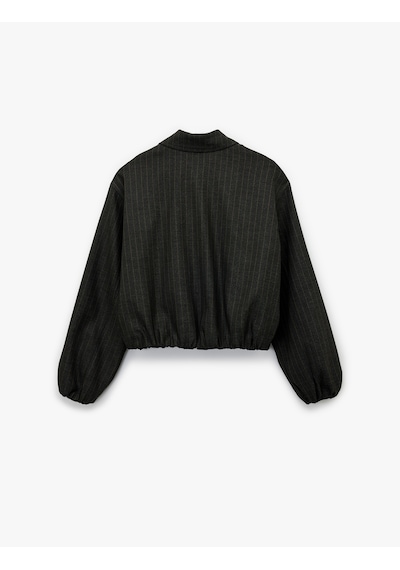 Koton Koton X Melis Ağazat - Uzun Kollu Cepli Fermuarlı Crop Bomber Ceket Gri Çizgili 6wak20413ew Gri Çizgili Koton Koton X Melis Ağazat - Uzun Kollu Cepli Fermuarlı Crop Bomber Ceket Gri Çizgili 6wak20413ew Gri Çizgili