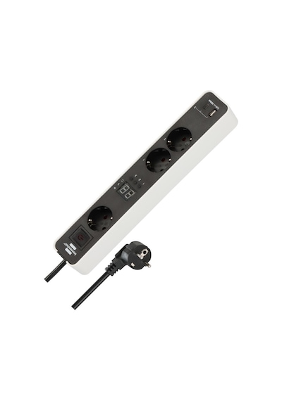 Brennenstuhl Ecolor Serisi 3 Soketli 1xtype-c + 1xusb Girişli 1.5 Metre Kablolu Zaman Ayarlı Uzatma Kablosu 1.5 M