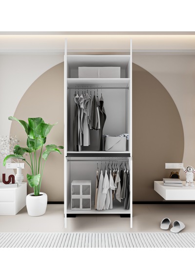 Floransa 4 Kapılı Flr-ıa2 Beyaz- Antrasit Gardırop-çok Amaçlı Dolap-yüklük Antrasit - Beyaz Floransa 4 Kapılı Flr-ıa2 Beyaz- Antrasit Gardırop-çok Amaçlı Dolap-yüklük Antrasit - Beyaz