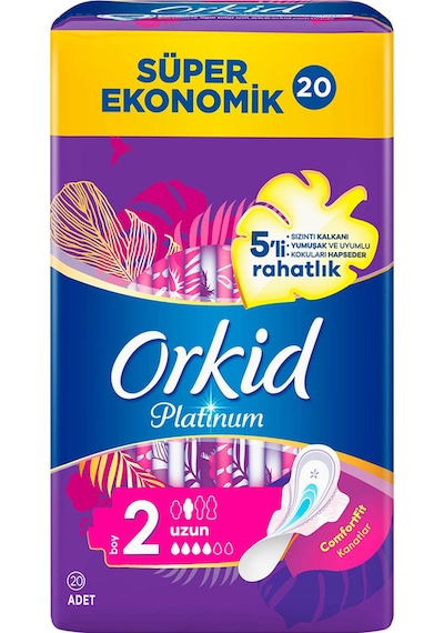 Orkid Platinum Hijyenik Ped Ultra Uzun 20'li