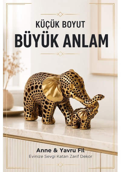 Anne Yavru Fil Biblo 11 Cm İskandinav Dekoratif Obje Ev Ofisi Masa Konsol Hediyesi Renkli Tasarım 09030518