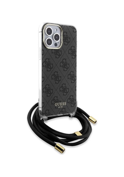 Apple Uyumlu iPhone 15 Pro Max Kılıf Guess Lisanslı Çapraz Kordon 4g Desenli Kapak