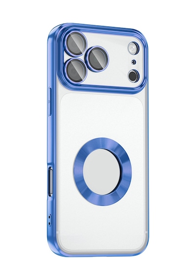 Zore Apple iPhone Uyumlu 17 Pro Kılıf Kamera Korumalı Logo Gösteren Zore Omega Kapak - Lila