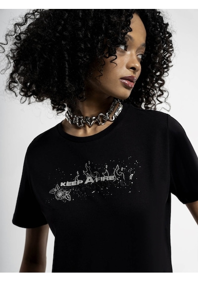Loft Kadın T-shirt Siyah Lf2035221 24yp69000200 P6934