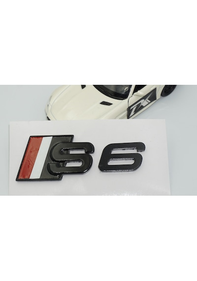 Dk Tuning S6 Siyah Gri Kırmızı Bagaj Logo Audi İle Uyumlu