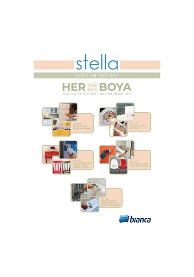Bianca Stella Su Bazlı Saf Akrilik Boya 1Lt 1087 Kırık Beyaz