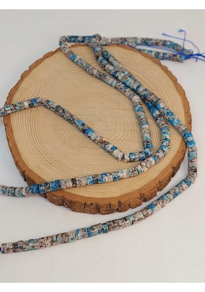 Bileklik Boy Dumortierit Taşı Şekilli 3x6mm Yarım Dizi 49336 18cm Uzunluğundadır Çok Renkli