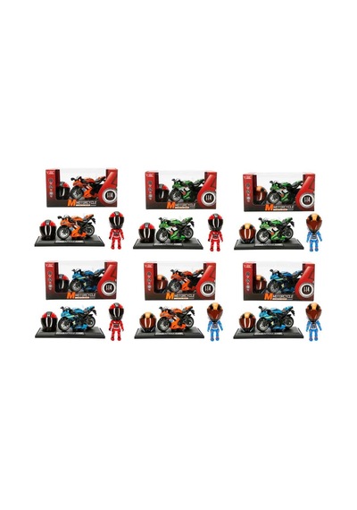 1:14 Sesli Ve Işıklı Die Cast Çek Bırak Yarış Motosikleti S00005831 - 1 Adet Stokta Olan Gönderilir