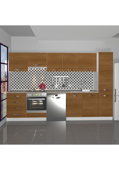 Decoraktiv Elite 325q Ankastre Fırın Modüllü Mdf Hazır Mutfak Dolabı - Tezgah Dahil - Naturel Ceviz Decoraktiv Elite 325q Ankastre Fırın Modüllü Mdf Hazır Mutfak Dolabı - Tezgah Dahil - Naturel Ceviz