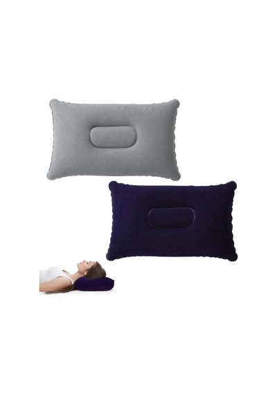Ers- Şişme Kamp Ve Yolculuk Yastığı - Ergonomik - Kadife Yüzey