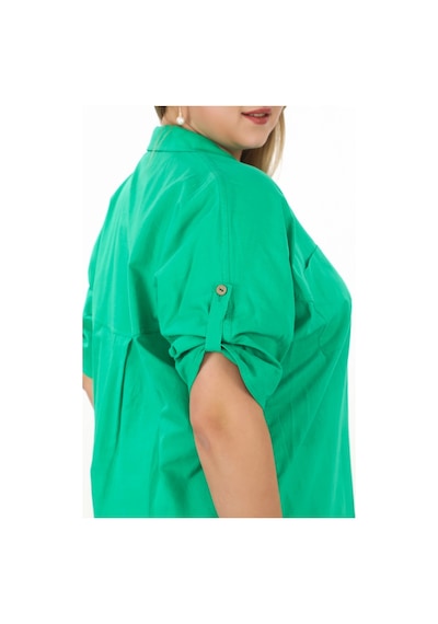 Lady Majestic %100 Cotton Yazlık Organik Büyük Beden Kadın Gömlek Benetton Yeşil Benetton Yeşili Lady Majestic %100 Cotton Yazlık Organik Büyük Beden Kadın Gömlek Benetton Yeşil Benetton Yeşili