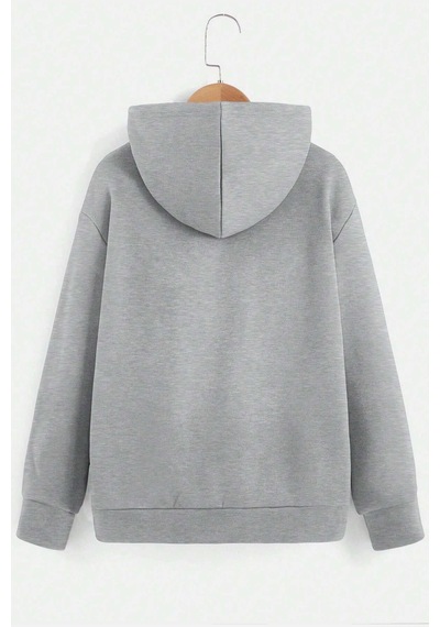 Uyguntarz Ny Baskılı Erkek - Kız Çocuk Rahat Kalıp Sweatshirt Gri