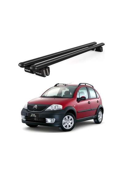 Pençe Citroen C3 Xtr Ara Atkı 2004-2008 Uyumlu Siyah Ara Atkı Port Bagaj Tavan Barı