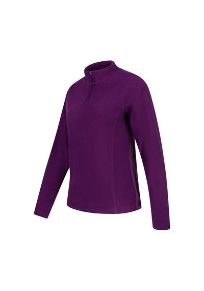 2as Camila Kadın Yarım Fermuarlı İnce Polar Sweatshirt Mor Mor