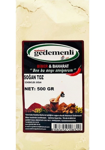 Gedemenli Soğan Toz 500 G