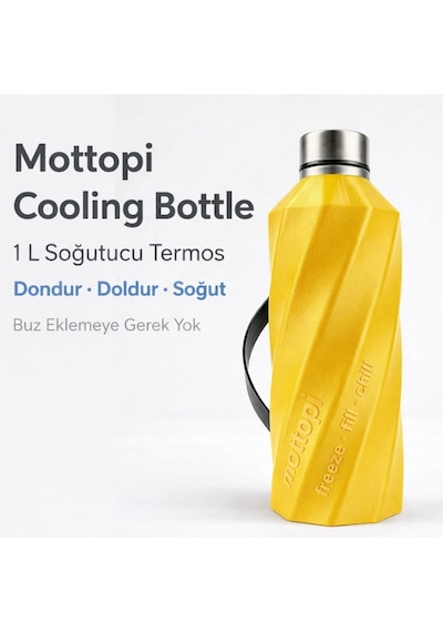 Mottopi Soğutucu Saplı Termos 1 L Cooling Bottle Dondur Doldur Soğut, Buzsuz Soğuk Su Termosu, Soğutucu Şişe, Taşınabilir Sıvı Soğutucu Sarı Mottopi Soğutucu Saplı Termos 1 L Cooling Bottle Dondur Doldur Soğut, Buzsuz Soğuk Su Termosu, Soğutucu Şişe, Taşınabilir Sıvı Soğutucu Sarı