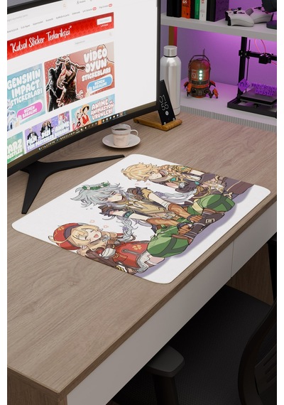 Razor Genshin Impact Anime Oyuncu V5 - 48x40 Xl Gaming Mouse Pad Fare Altlığı