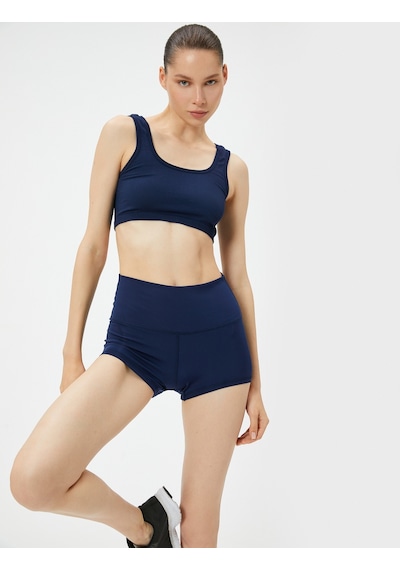Koton Ekstra Mini Spor Tayt Standart Bel Slim Fit Lacivert 4sak40305nk Lacivert
