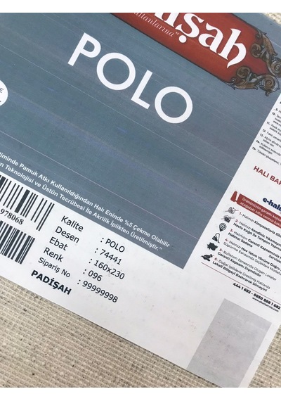 Padişah Halı Polo 74441 096 Serisi Akrilik Salon Oturma Yatak Odası Halısı Gri - Krem