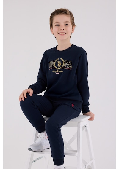 U.S. Polo Assn. Lisanslı Erkek Çocuk Alt Üst 2 Parça Eşofman Takımı Us2232 Lacivert