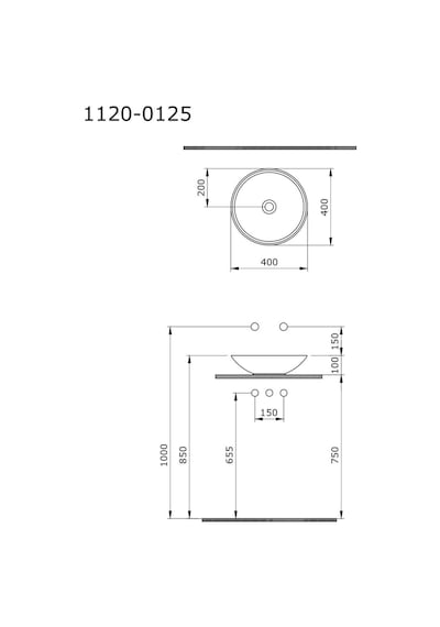 Bocchi Venezia Çanak Lavabo Beyaz - 1120-001-0125 Beyaz