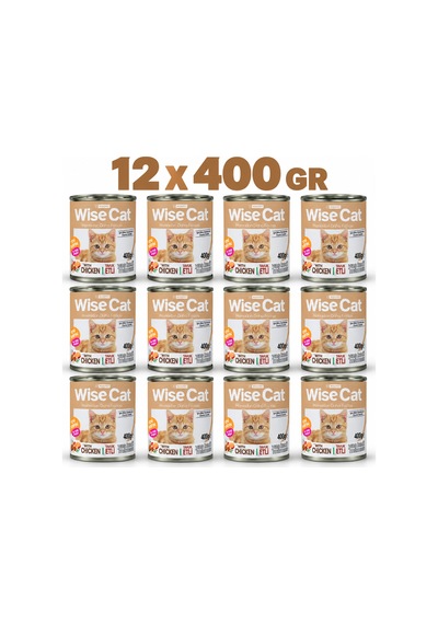 Wise Cat Tavuklu Yavru Kedi Konserve Maması 400 Gr 12 Adet