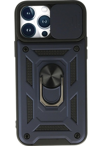 Newface - 47 - iPhone Uyumlu 13 Pro Kılıf Pars Lens Yüzüklü Silikon - Csmo-tex - - Lacivert