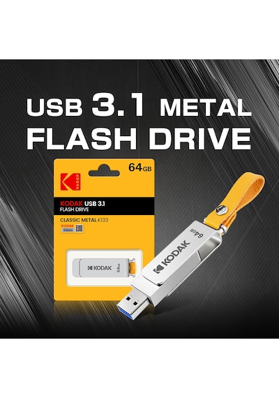 Kodak 3.1 Yüksek Hızlı Usb Flash Bellek Metal 256gb.