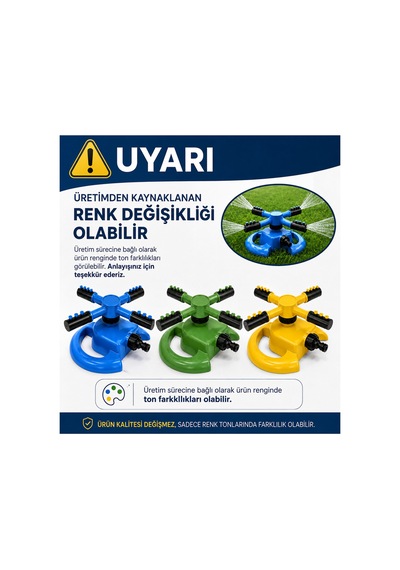 Otomatik Sehpalı Ayarlanabilen 360 4'lü Dönerli Sprink Bahçe Sulama Fıskiyesi