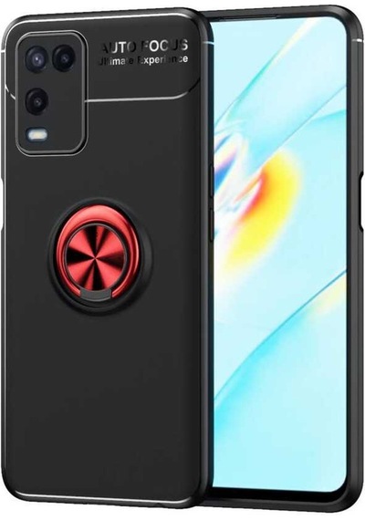 Oppo A54 4G Kılıf Zore Ravel Yüzüklü Silikon Kılıf